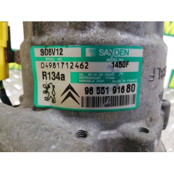 Recambio de compresor aire acondicionado para citroën c3 1.4 hdi sx plus referencia OEM IAM 9655191680 04981712462 