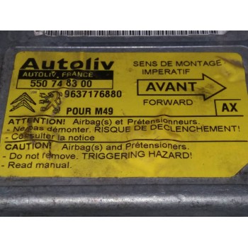 Recambio de centralita airbag para citroën berlingo 1.9 600 d top furg. referencia OEM IAM 550748300 9637176880 