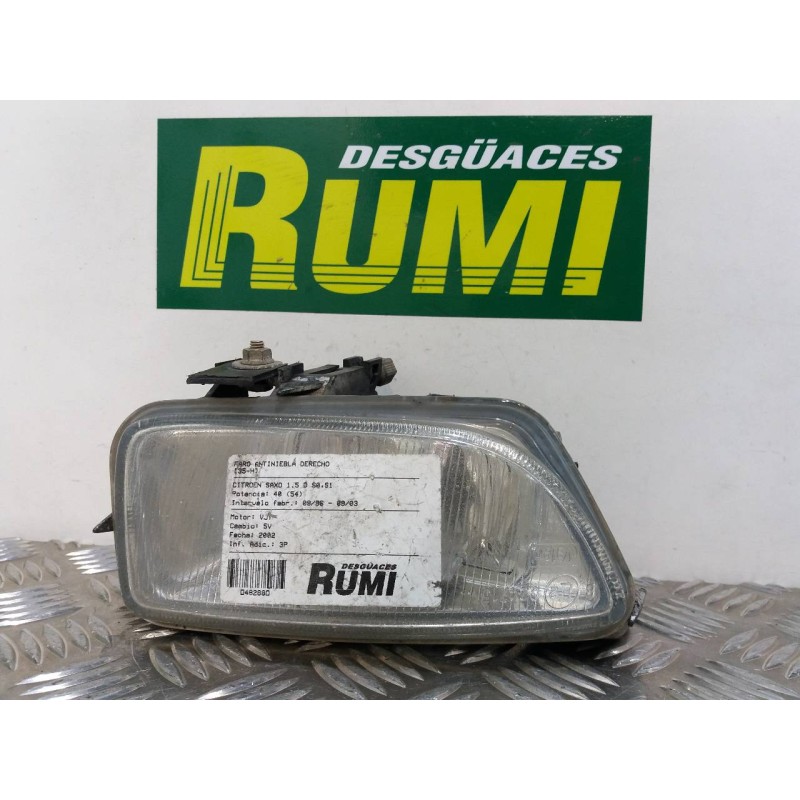 Recambio de faro antiniebla derecho para citroën saxo 1.5 d plaisir referencia OEM IAM 9618343480  
