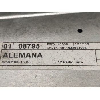 Recambio de sistema audio / radio cd para seat ibiza st (6j8) copa referencia OEM IAM 6J1035153G  