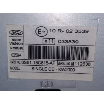 Recambio de sistema audio / radio cd para ford focus berlina (cap) ambiente (d) referencia OEM IAM 6S6118C815AF 033539 