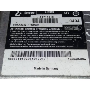 Recambio de centralita airbag para fiat stilo (192) 1.6 16v referencia OEM IAM 5WK43342 51711816 