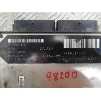 Recambio de centralita motor uce para renault kangoo (f/kc0) alize referencia OEM IAM 7700114876 7700111549 