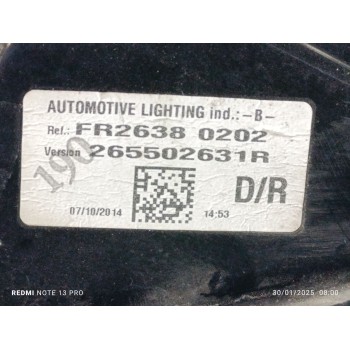 Recambio de piloto trasero derecho para renault clio iv zen referencia OEM IAM 265502631R  