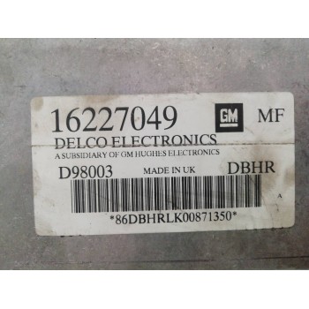 Recambio de centralita motor uce para opel astra g berlina club referencia OEM IAM 16227049 D98003 