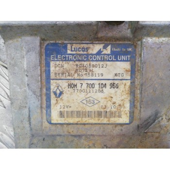 Recambio de centralita motor uce para renault kangoo (f/kc0) alize referencia OEM IAM 7700104956 7700111206 R04080012J