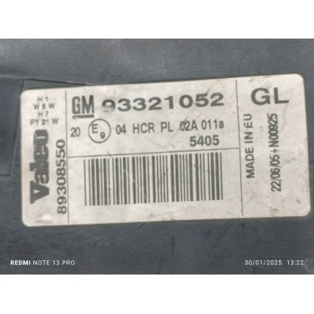 Recambio de faro izquierdo para opel meriva blue line referencia OEM IAM 93321052  