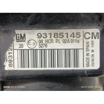 Recambio de faro izquierdo para opel corsa c club referencia OEM IAM 93185145  