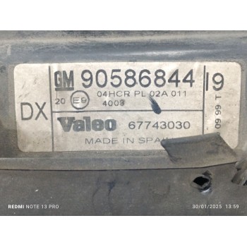 Recambio de faro izquierdo para opel vectra b berlina comfort referencia OEM IAM 90586844  
