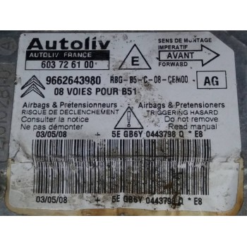 Recambio de centralita airbag para citroën c4 berlina exclusive referencia OEM IAM 9662643980  