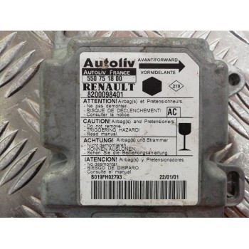 Recambio de centralita airbag para renault kangoo (f/kc0) alize referencia OEM IAM 8200098401 550751800 