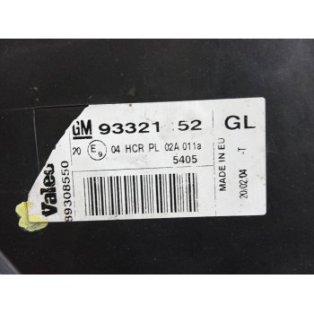 Recambio de faro izquierdo para opel meriva blue line referencia OEM IAM 93321052  