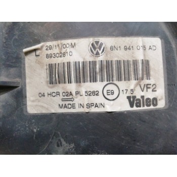 Recambio de faro izquierdo para volkswagen polo berlina (6n2) trendline referencia OEM IAM 6N1941015 6N1941015AD 89302810