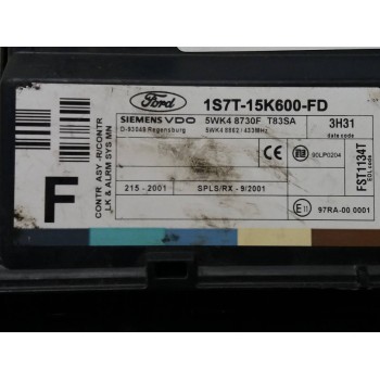 Recambio de centralita check control para ford focus berlina (cak) ambiente referencia OEM IAM 1S7T15K600FD 5WK48730FT83SA FST11