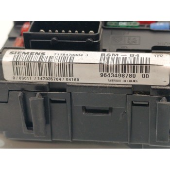 Recambio de caja reles / fusibles para citroën c3 1.4 hdi premier referencia OEM IAM 9643498780  