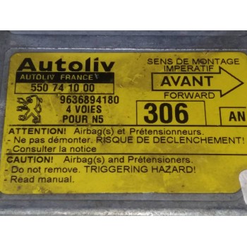 Recambio de centralita airbag para peugeot 306 berlina 3/5 puertas (s1) tariffa referencia OEM IAM 550741000 9636894180 