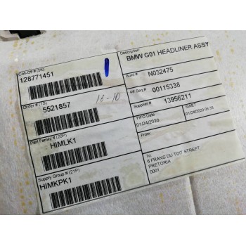 Recambio de techo interior para bmw serie x3 (g01) xdrive20d xline referencia OEM IAM 195121790 195121790 195121790174 128771451