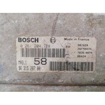 Recambio de centralita motor uce para citroën saxo 1.1 sx referencia OEM IAM 9631528780 0261204788 