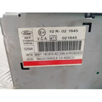 Recambio de sistema audio / radio cd para ford focus berlina (cap) ambiente (d) referencia OEM IAM 4M5T18C815AD 10R021645 