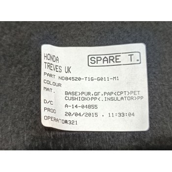 Recambio de alfombra maletero para honda cr-v elegance 4x2 referencia OEM IAM N084520T1GG011M1  