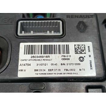 Recambio de pantalla multifuncion para renault clio v business edition referencia OEM IAM 280346916R  