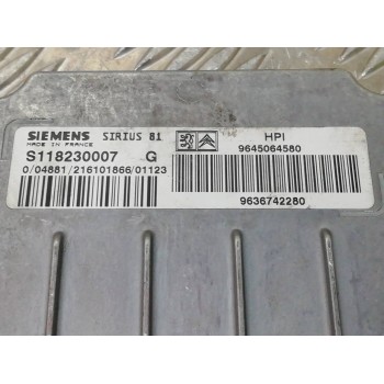 Recambio de centralita motor uce para citroën c5 berlina 2.0 hpi exclusive referencia OEM IAM 9645064580 S118230007 