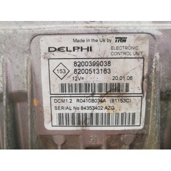 Recambio de centralita motor uce para renault clio iii exception referencia OEM IAM 8200399038 8200513163 