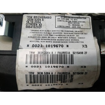 Recambio de airbag lateral delantero derecho para citroën c5 berlina collection referencia OEM IAM 96541529ZF 30365304A 30005341