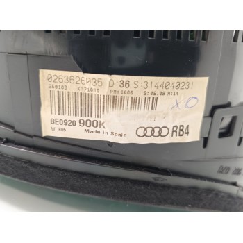 Recambio de cuadro instrumentos para audi a4 berlina (8e) 1.9 tdi (96kw) referencia OEM IAM 8E0920900K  