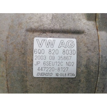 Recambio de compresor aire acondicionado para seat cordoba berlina (6l2) fresh referencia OEM IAM 6Q0820803  