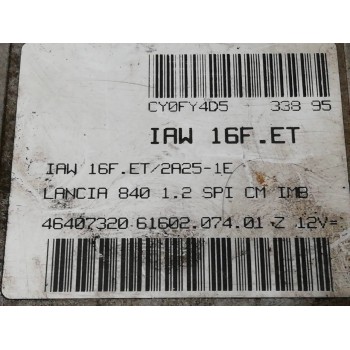 Recambio de centralita motor uce para lancia lancia y 1.2 ls referencia OEM IAM IAW16FET 46407320 