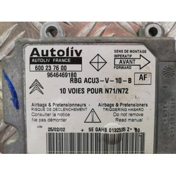 Recambio de centralita airbag para citroën xsara berlina 2.0 hdi 66kw premier referencia OEM IAM 9646469180 600237600 