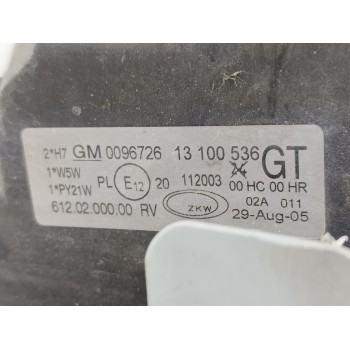 Recambio de faro derecho para opel corsa c blue line referencia OEM IAM 13100536  