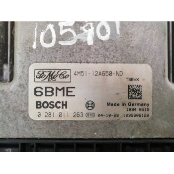 Recambio de centralita motor uce para ford focus berlina (cap) ambiente (d) referencia OEM IAM 4M5112A650ND 0281011263 