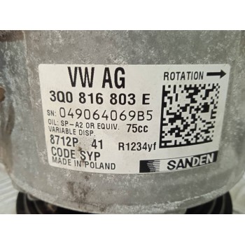 Recambio de compresor aire acondicionado para seat arona style referencia OEM IAM  3Q0816803 