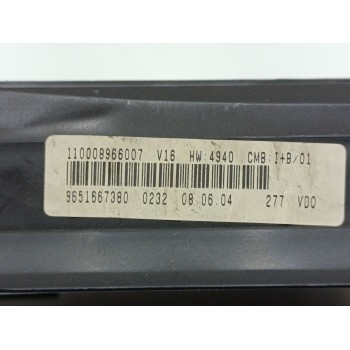 Recambio de cuadro instrumentos para citroën xsara picasso 1.6 hdi 110 exclusive referencia OEM IAM 9651667380  
