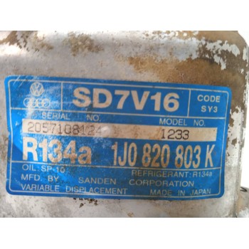 Recambio de compresor aire acondicionado para skoda octavia berlina (1u2) ambiente referencia OEM IAM 1J0820803K  