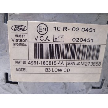 Recambio de sistema audio / radio cd para ford fusion (cbk) ambiente referencia OEM IAM 4S6118C815AA 4S6118C815 