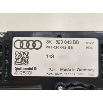 Recambio de mando climatizador para audi a5 sportback (8t) 2.0 tdi (140kw) quattro referencia OEM IAM 8K1820043BB  