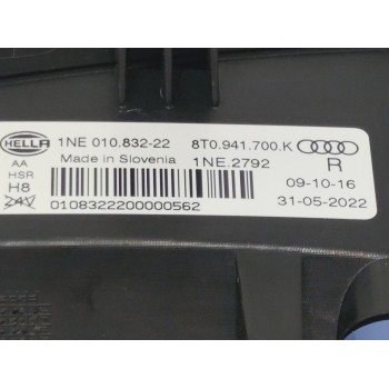 Recambio de faro antiniebla derecho para audi a5 sportback (8t) 2.0 tdi (140kw) quattro referencia OEM IAM 8T0941700K  