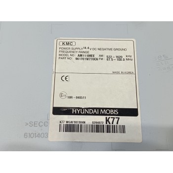 Recambio de sistema audio / radio cd para kia rio concept referencia OEM IAM 961701W770CA  