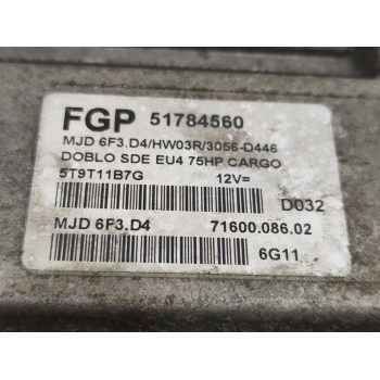 Recambio de centralita motor uce para fiat doblo i cargo 1.3 jtd sx furgón referencia OEM IAM 51784560  