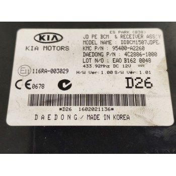 Recambio de modulo electronico para kia cee´d tech referencia OEM IAM 95400A2260  