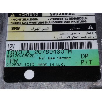 Recambio de centralita airbag para toyota carina (t19) 1.6 berlina referencia OEM IAM 8917005020 202592101 