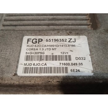 Recambio de centralita motor uce para opel corsa c essentia referencia OEM IAM 55196352ZJ  