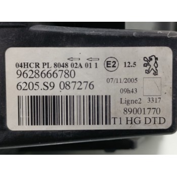 Recambio de faro derecho para peugeot 206 berlina xs-line referencia OEM IAM 9628666780  