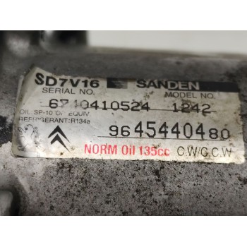 Recambio de compresor aire acondicionado para citroën berlingo 1.6 hdi 75 xtr referencia OEM IAM 9645440480  