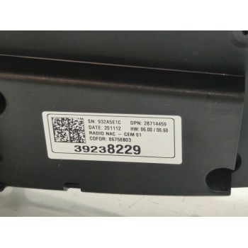 Recambio de pantalla multifuncion para opel crossland x opel 2020 referencia OEM IAM 39238229  