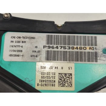 Recambio de cuadro instrumentos para peugeot 307 berlina (s2) d-sign referencia OEM IAM 9647538480  
