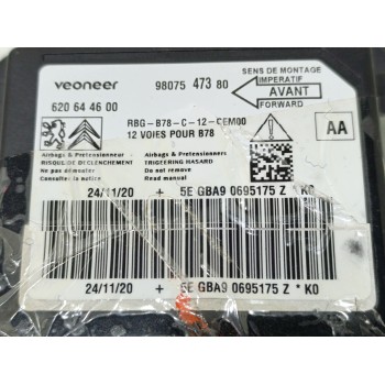 Recambio de centralita airbag para citroën c4 grand picasso feel referencia OEM IAM 9807547380  